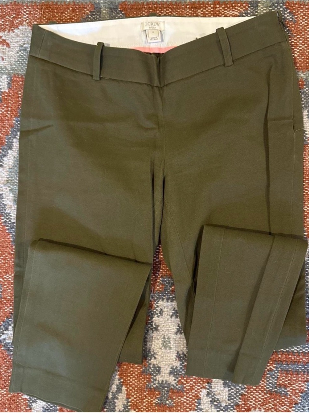 J. Crew Olive Green Winnie Trousers